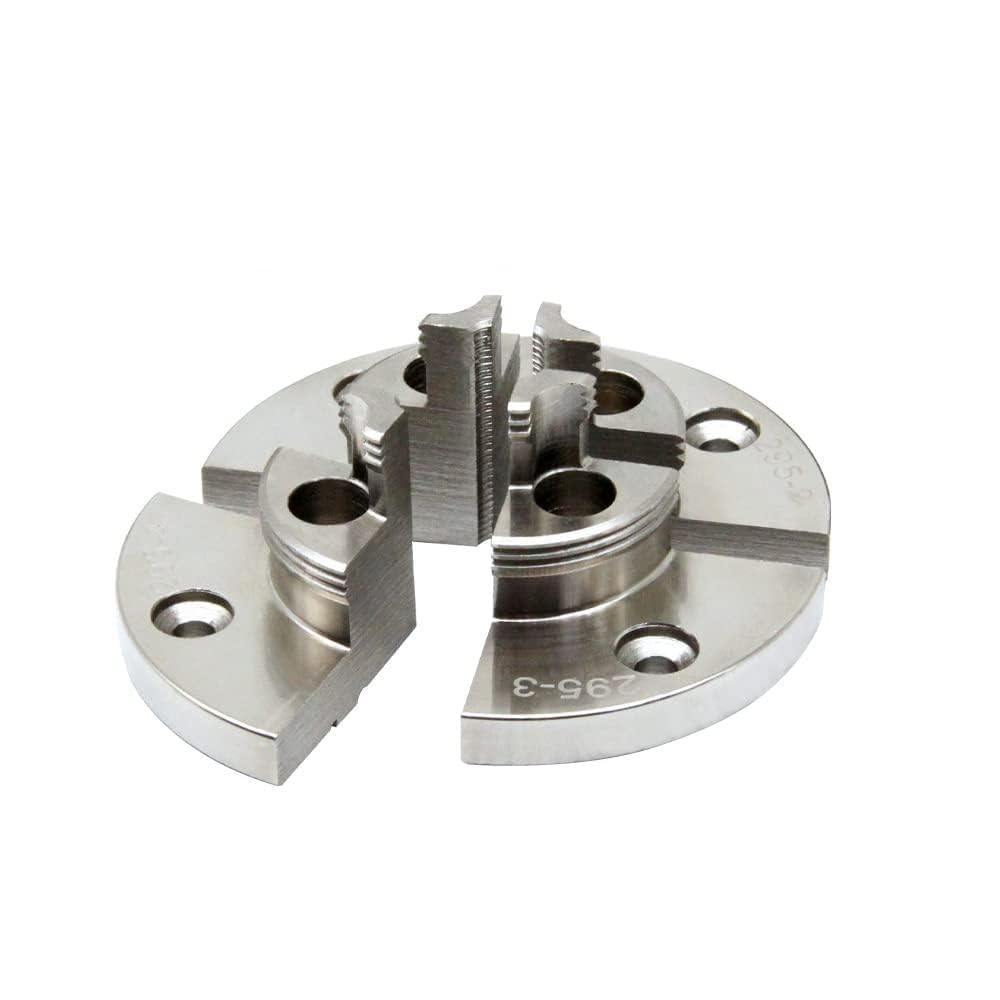 Uchwyt tokarski, Chromowany etap Okrągły PIN Zestaw szczęk do obróbki drewna Akcesoria 100 mm 4-szczękowy Selft Drewniany Tokarka Wołowina Chuck(1 x Step Jaw)