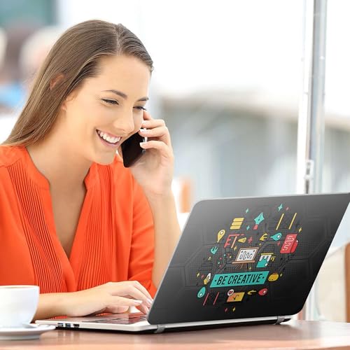 Image of Full Body Laptop Skin Bubble-Free| Laminated| Removable| HD Quality Sticker for Laptops Upto 15.6 Inches Compatible with Hp /Dell /Acer /Lenovo /Asus etc.(Be Creative-219)