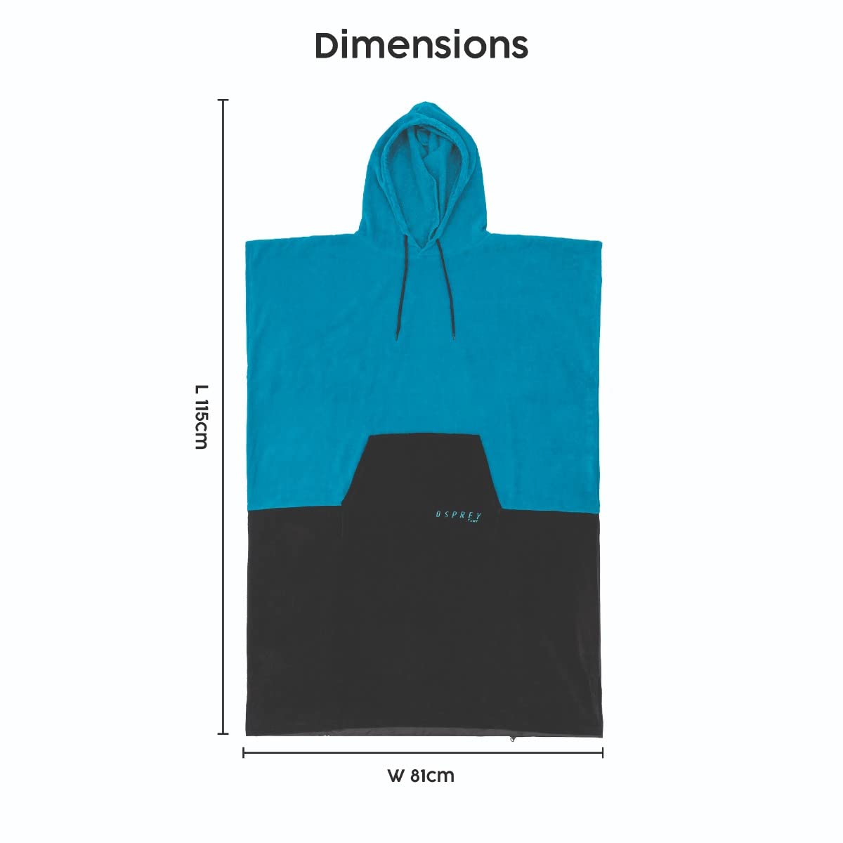 Osprey Poncho de Toalla Unisex con Capucha para Surf, Bata cambiadora de Playa para Hombre y Mujer, con diseño de guardapolvo