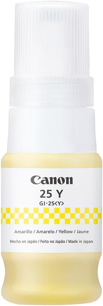 Canon Genuine Ink Bottle GI-25, Yellow (Pack of 2)