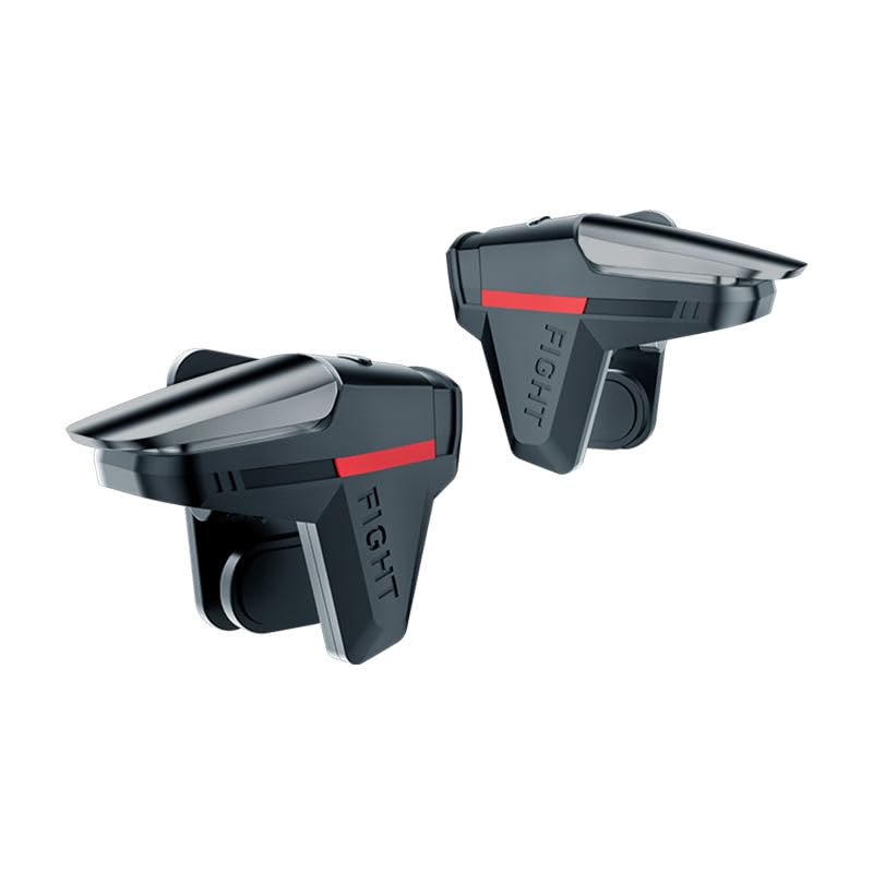 Image of Cubonic DY05 PUBG Gaming Trigger, 6 Fingers Trigger with Sensitive Aim and Shoot Smartphone Joystick (Red Grey)