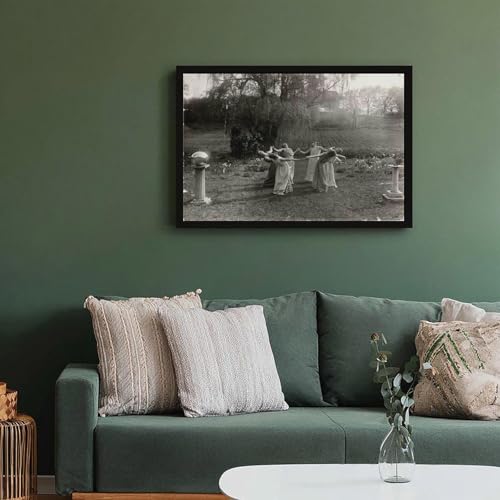 Impression sur toile cercle de sorcières déco bureau cadre suspendu 20x30 cm