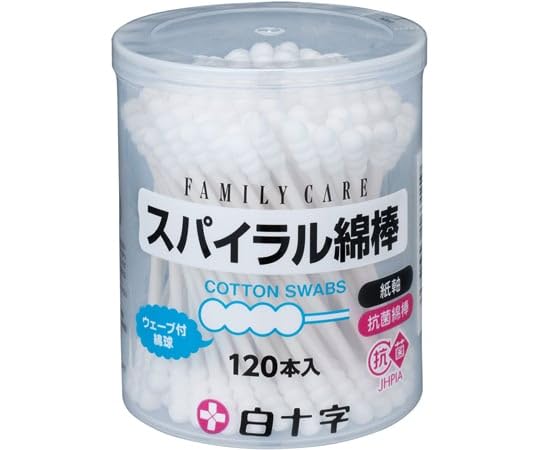 Amazon.co.jp: 白十字 FCスパイラル綿棒 1個 120本入 : ドラッグストア