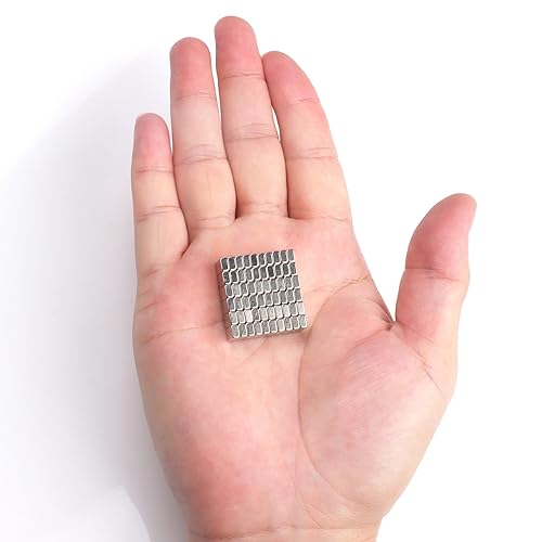 Image of 60Pack Rectangular Magnets - Bar, Square, Mini, Tiny & Small Magnets for Crafts & Collar Stays
