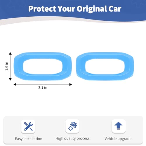 RT-TCZ for Wrangler JL Door Lock Switch Button Trim Cover Baby Blue for Jeep Wrangler JL JLU Gladiator JT 2018-2024 Baby Blue Interior Accessories 2pcs by RT-TCZ - Used condition - Image 6