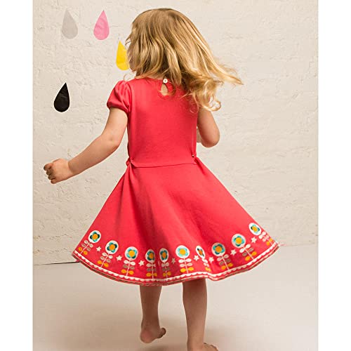Little Girls' Summer Dress - 100% Organic Cotton with Embroidered Hem, Designer Childrenswear4