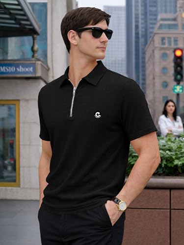Image of Noble Monk Men's Regular Fit Polo T Shirt |Half Sleeves |Collar Tshirts | Casual T-Shirt