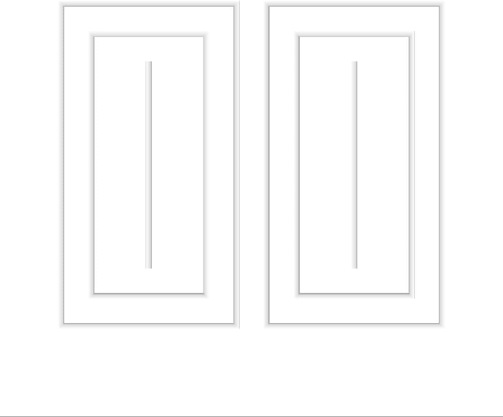 Flat Design Wall Molding All Edges precut, Factory Primed Wall molding Pieces to Make 1 Upper and 2 Bottom Frames P-21