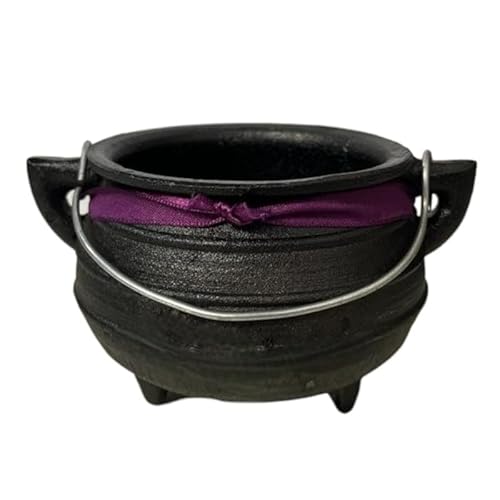 Caldeirão da Bruxa Pentagrama de Ferro Tripé e Alça 500 ml