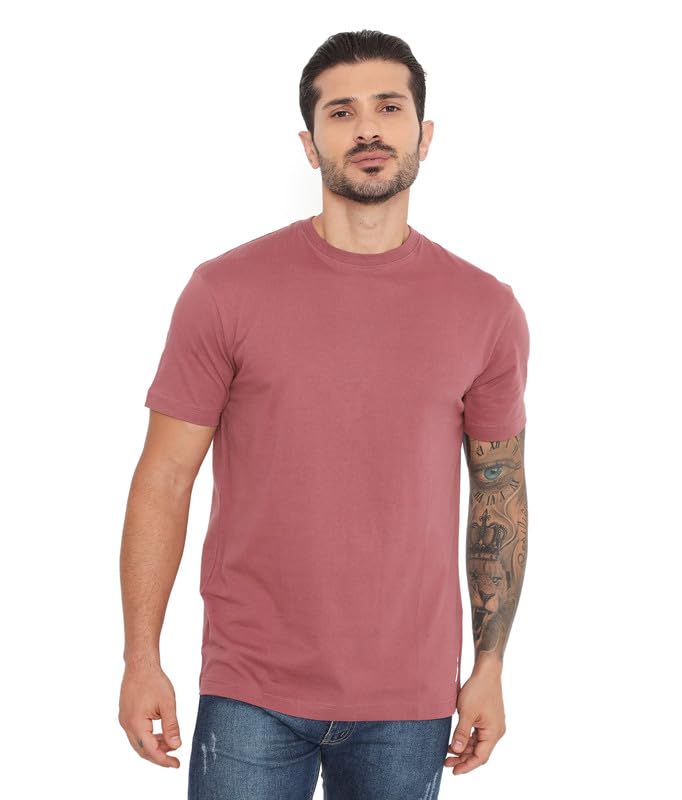 Image of Rivolta Men's Solid Regular Fit T-Shirt