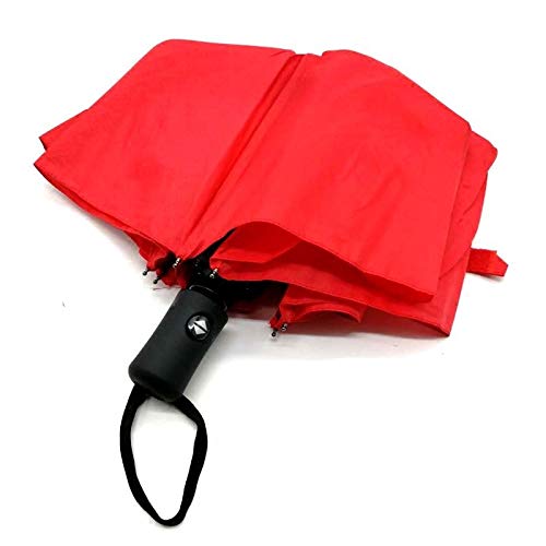 Parapluie mariée rouge automatique pour éviter de gâcher sa coiffure de mariage