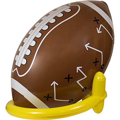 GiftExpress 40" Giant Jumbo Inflatable Football with Tee Set for Football Party, Gameday, American Sport Themed Decorations, Super Fun Football Games for Kids and Adults - Image 7