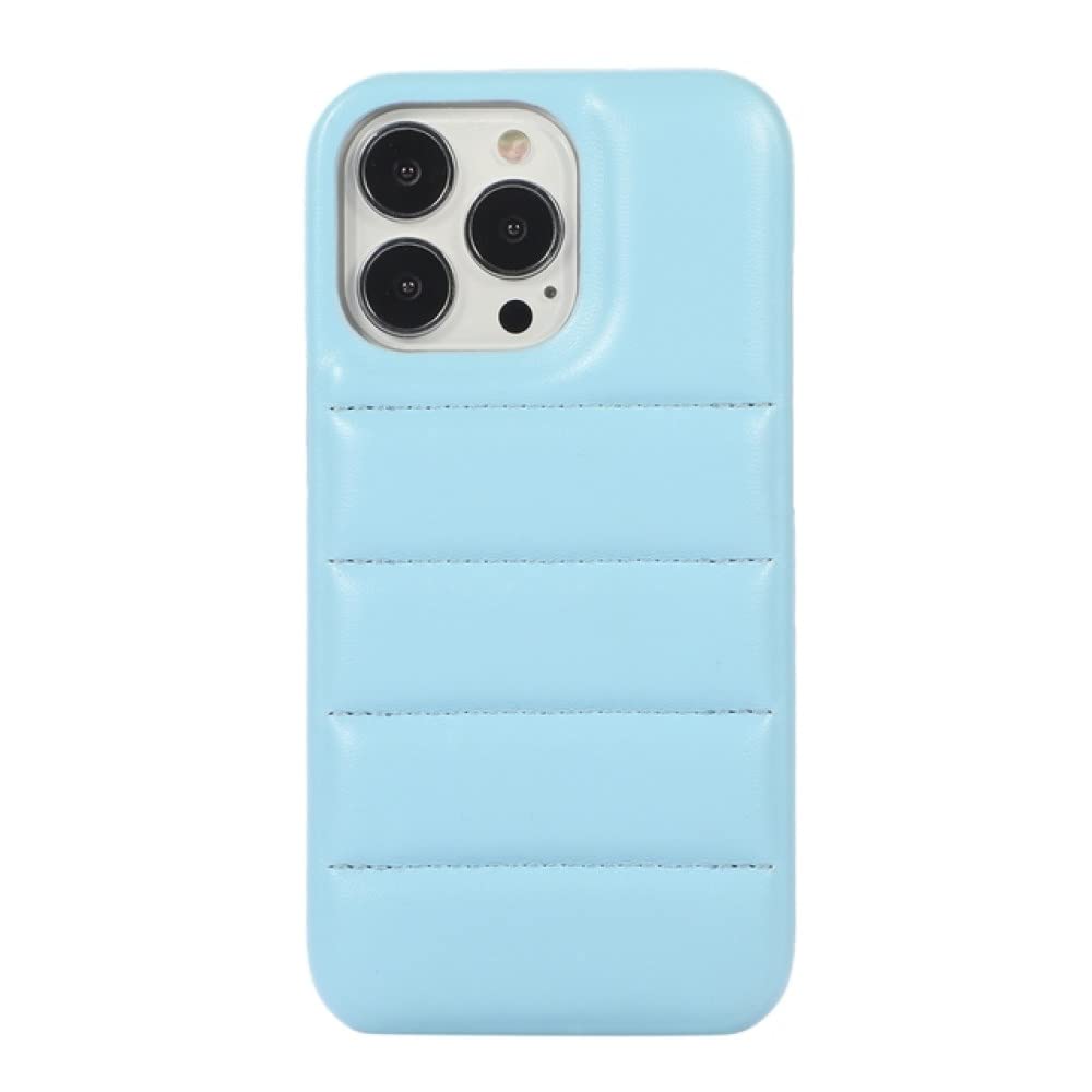 Coque iPhone doudoune silicone bleu ciel un cocon de douceur souple - 3