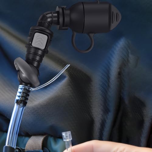 Teyva Daily 4 Pcs Hydration Bladder Accessories Set, 2 Hydration Bite Valve Mouthpiece Replacement & 2 Bladder Magnetic Tube Clips, Manual Switch Valves for Water Backpack Camping Hiking Marathon