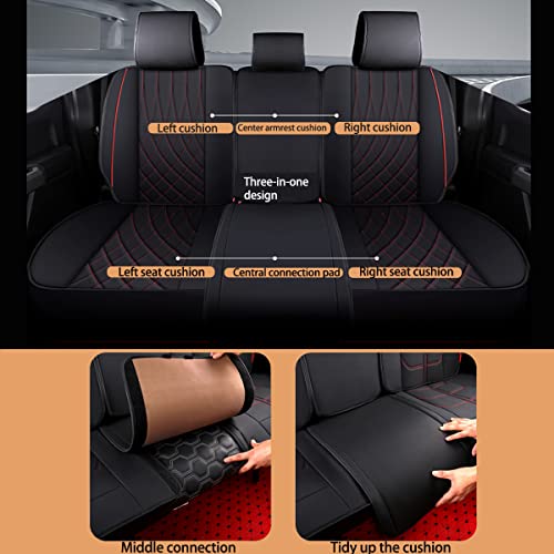 Eluto Car Seat Covers Full Set With Waterproof Pu Leather, Airbag For For Chevy Silverado Gmc Sierra 1500 / 2500Hd / 3500Hd Crew Cab,Double Cab,Extended Cab,Regular Cab 2007-2022(Black) #TOP3