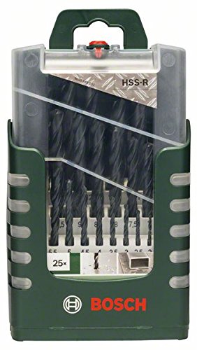 Bosch 25tlg. Metallbohrer-Set HSS-R rollgewalzt (Eisenhaltige Metalle, Kunststoff, Ø 1-13 mm, Grip Box, Zubehör für Bohrmaschine) – Ansicht 2