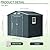 8x6FT Outdoor Steel Storage Shed with Clear Window, Lockable Doors, Weather-Resistant Metal Tool Shed for Garden, Backyard, Patio, and Utility Storage