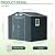 8x6FT Outdoor Steel Storage Shed with Clear Window, Lockable Doors, Weather-Resistant Metal Tool Shed for Garden, Backyard, Patio, and Utility Storage