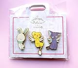 Cardcaptor Sakura x ITS'DEMO - Juego de 3 pines (Momo, Kero-chan y Spie), metal, Metal