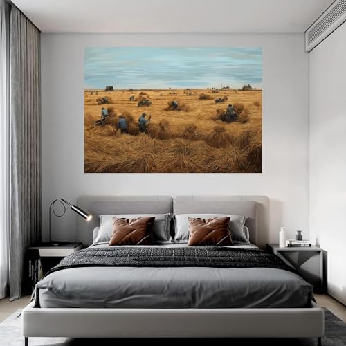 Impression paysage champ de blé FJASKER grand tableau 70x90