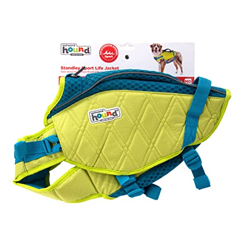 Outward Hound Jaqueta salva-vidas para cães Standley Sport verde, média