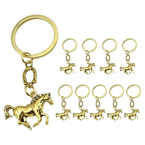 Porte-clés en métal sur le thème cowboy western lot de 10 idéal pour petits cadeaux