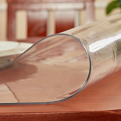 Film protecteur de table rectangulaire en PVC transparent épais de 2 mm