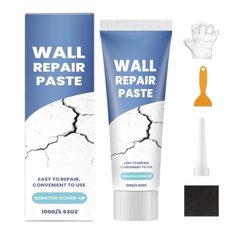 Kit de réparation des enduits,Mastic de rebouchage - Enduit pour trous muraux,Pour fissures, carrelage, papier peint, peinture, béton, plâtre, salle de bain
