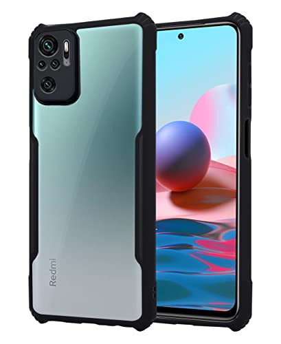 Image of Pikkme Back Cover for Mi Redmi Note 10 / Redmi Note 10s (TPU, Plastic | Black | Solid)