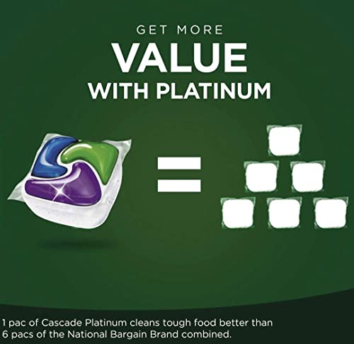 Cascade Platinum Actionpacs Dishwasher Detergent With Dawn, Fresh Scent - 102 Count #TOP3