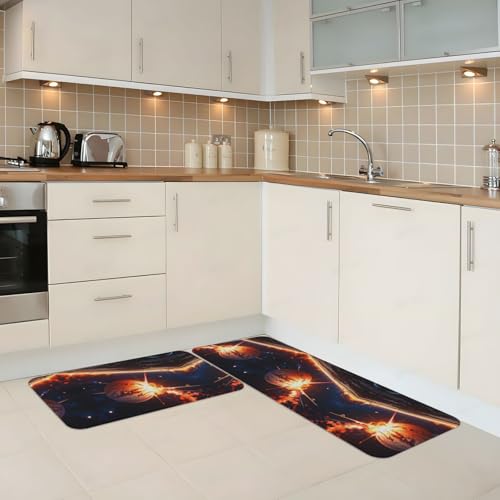 Alfombrillas antideslizantes para cocina y lavandería Planetary Destruction, pack de 2 unidades 6