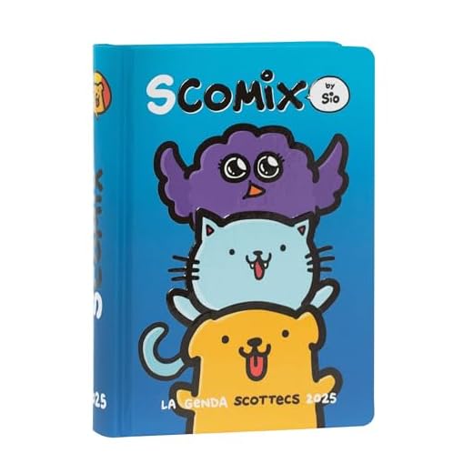 COMIX Scomix by Sio - Diario Scolastico 16 Mesi 2024-2025, Diario Scuola per Bambini e Ragazzi, Colorato, con Copertina Rigida e 512 Pagine, Ideale per Scuola Elementare e Media, 12x16.5 cm, Blu