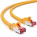 Produktbild deleyCON 3,0m CAT6 Patchkabel S/FTP PIMF Schirmung CAT-6 RJ45 Netzwerkkabel Ethernetkabel LAN DSL Switch Router Modem Access Point Patchfelder - Gelb
