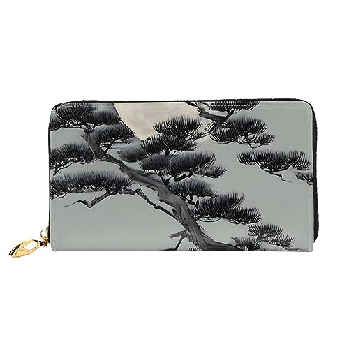 Portefeuille long pour femme noir grand format zippé avec fermeture