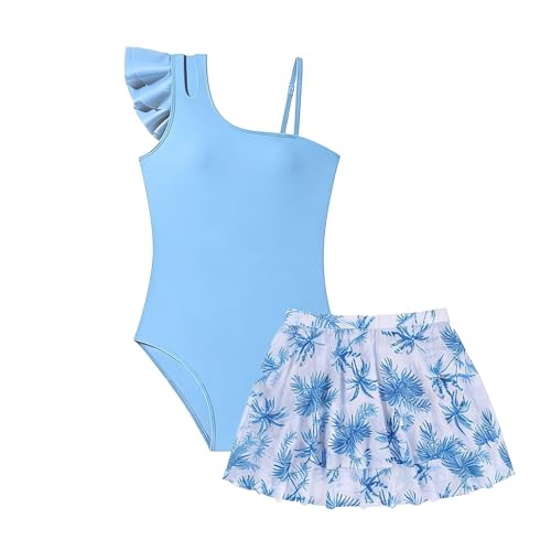 Bañador para niñas cómodo con falda que evita rozaduras en la playa