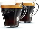 HOBBYTECH Set de 2 Tasses Verre gravées 7 x 10 x 8,5 cm CA6510/00 pour machine à café compatible Senseo
