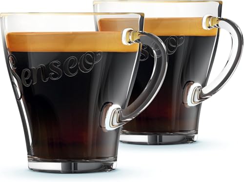 HOBBYTECH Set de 2 Tasses Verre gravées 7 x 10 x 8,5 cm CA6510/00 pour machine à café compatible...
