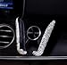 Best Bling Rhinestone Crystal Convenient Mini Car Dash Air Vent Automatic ADJUSTABLE Phone Holder (Silver)
