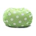 Big Joe Chartreuse Polka Dot Classic Bean Bag Chair, White