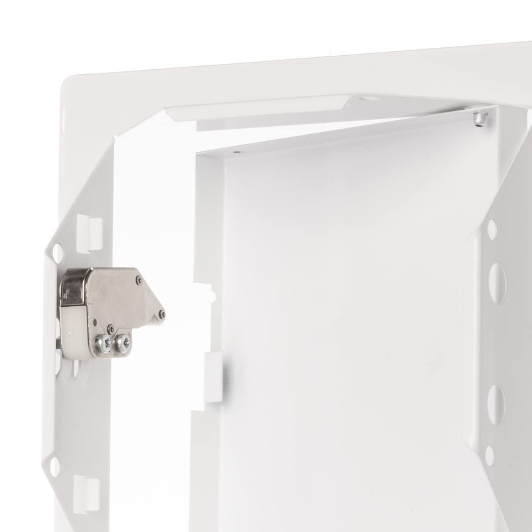 150x150mm Porte D'Inspection En Métal - Clapet De Révision - Porte De Accès Avec Serrure à Clé - Trappe D'Inspection - Acier Galvanisé Blanc