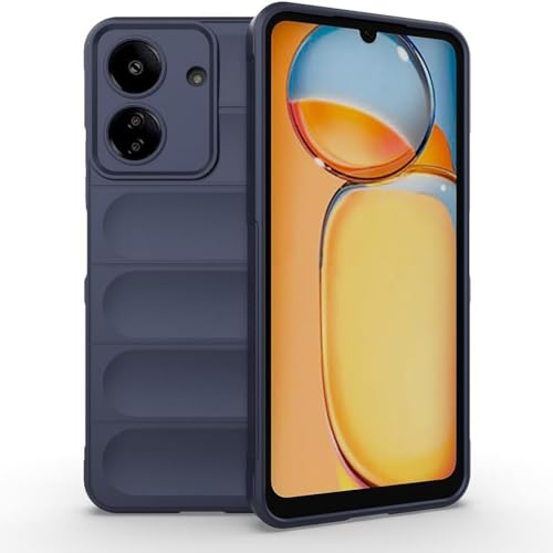 Image of amazon basics Mobile Cover for Mi Redmi 13C 4G / Poco C65 4G | Full Camera Protection | Liquid Silicon Case | Flexible Bumper Case for Mi Redmi 13C 4G / Poco C65 4G (Dark Blue)
