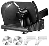 【 Versátil cortador 】 Resultados de corte perfectos para carne, jamón, embutidos, pan, frutas, verduras, queso y más con el cortador multiusos compacto de 150 W de Adortec