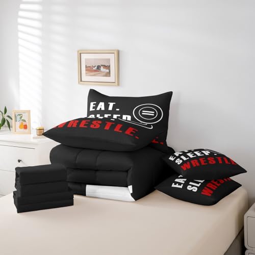 Image of Feelyou Wrestle Comforter Set Full Size 7 Piece for Kids Boys Girls Teens