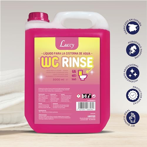 LUCCY WC Rinse 10 Litros - Fórmula Mejorada Aditivo para Cisterna del Inodoro - Limpieza y Desinfección de la Taza del WC - imagen 2