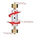 VideoPUP Cassette Repair Device/Electrical Box Repair, 118 Type Socket Cassette Repairer Fixing for Switch Box Electrical Accessories (10 Black Repair Tool+10 Screws+1 Wrench)-Gold