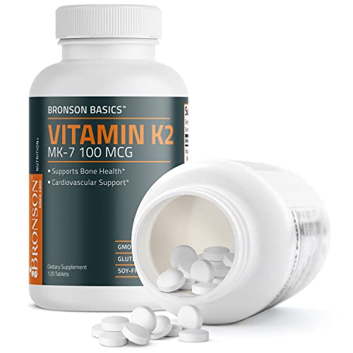 image for Bronson Vitamin K2 MK-7 100 MCG, K2 as MK7 Menaquinone,Bone & Heart Su