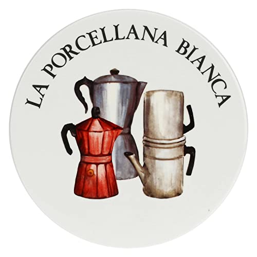 La Porcellana Bianca, Sottopentola Tondo in Porcellana Decorata, Linea Conserva, Ø18 cm