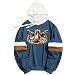 Produktbild cshsb Herren Kapuzenpullover One Piece Pullover mit Clan-Emblem Logo Pullover Japanischer Anime-Theme Pullover,L,S-M
