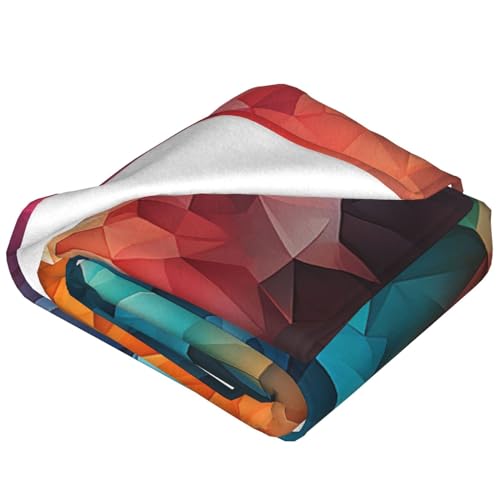 Couverture flanelle imprimée 203x152 cm multicolore en microfibre légère pour canapé - 3
