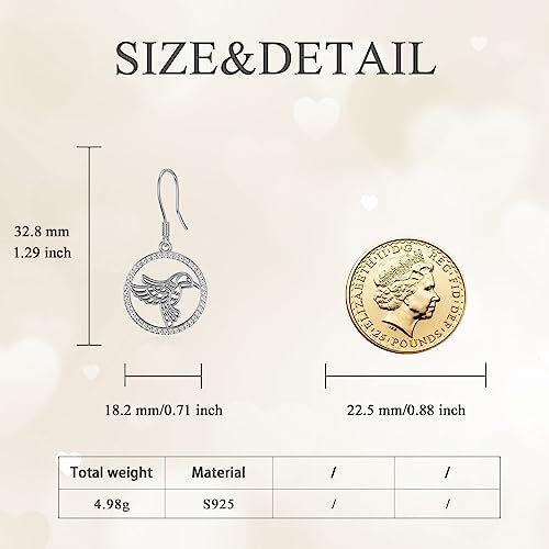 Orecchini A Goccia In Argento Sterling 925 Con Onice Nero E Colibrì In Filigrana, Regalo Per Donna